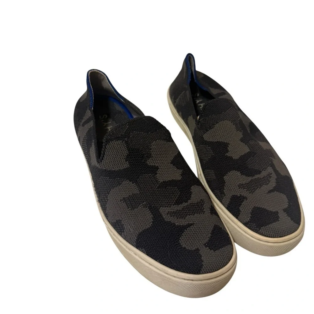 Rothy's Black and Gray Loafers Slip-Ons